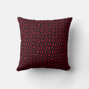 Coussin Mazipoodles Teardrops Abstraits - Maroon rouge