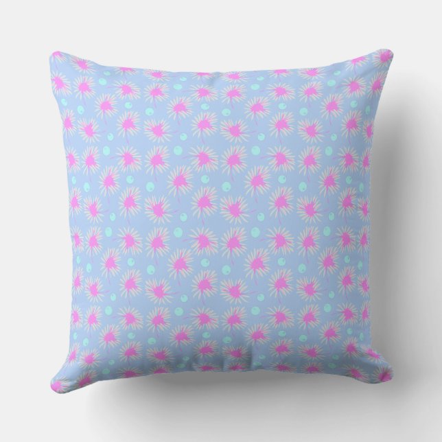 Coussin Mazipoodles Téméraires : Blue Fuchsia Turquoise 2 (Verso)