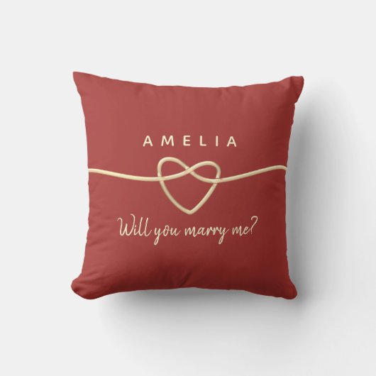Coussin Me demanderas-tu en mariage (Recto)