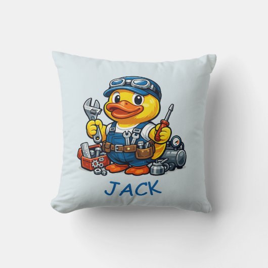 Coussin Mécanicien Canard en Caoutchouc (Recto)