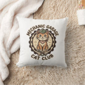 Coussin Mécanicien Garage Chat POD Vector Art - Mécanicien (Couverture)