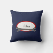 Coussin Mécanique de nom personnalisé (Verso)