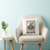 Coussin Méchante Sorcière Drôle de Citrouille d'Halloween (Chaise)