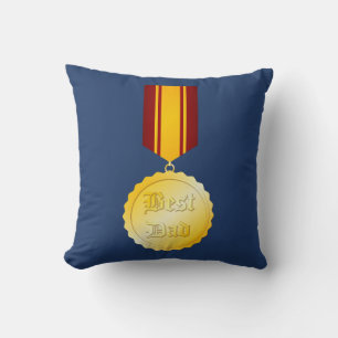 Coussin Médaille Broche Meilleur Papa Fête des Pères