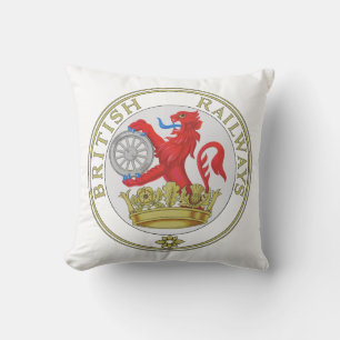 Coussin Médaillon au lion des chemins de fer britanniques