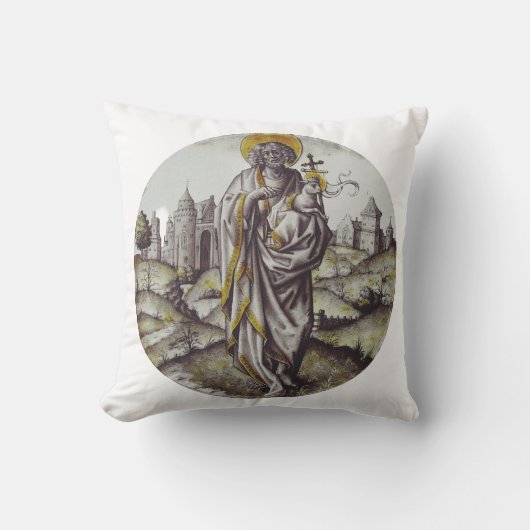 Coussin Médaillon avec saint Jean-Baptiste (Recto)