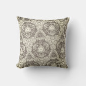 Coussin Médaillon Beige Taupe moderne (Recto)