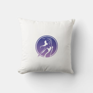 Coussin Médaillon dégradé silhouette de danseur