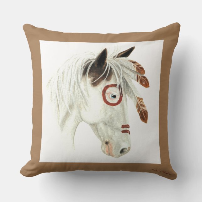 Coussin Médecine Majestueuse Casquette Pony Horse art Par  (Recto)