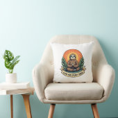 Coussin Meditating Sloth Vintage Relaxed Humor Design 2 (Chaise)