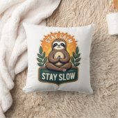 Coussin Meditating Sloth Vintage Relaxed Mind T-Shirt 2 (Couverture)