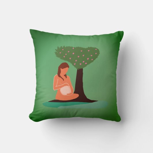 Coussin Méditation du printemps (Recto)