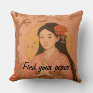 Coussin Méditation zen esthétique personnalisée Minutieux