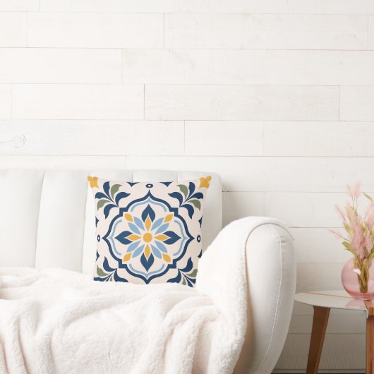 Coussin Mediterranean Floral Pattern (Canapé)