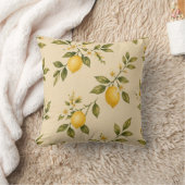 Coussin Mediterranean Lemon and Leaves Cushion (Couverture)