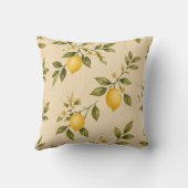 Coussin Mediterranean Lemon and Leaves Cushion (Verso)