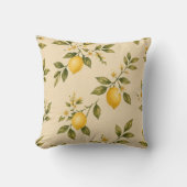 Coussin Mediterranean Lemon and Leaves Cushion (Recto)