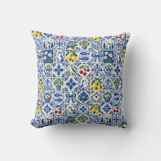 Coussin Mediterranean Lemon Blue
