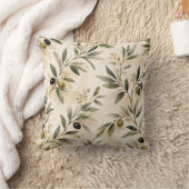 Coussin Mediterranean Olive Branch Pattern Cushion (Couverture)