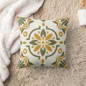 Coussin Mediterranean Olive Tile (Couverture)
