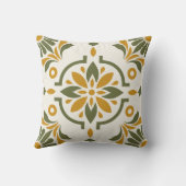 Coussin Mediterranean Olive Tile (Verso)