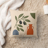 Coussin Mediterranean Terracotta Amphora Olive Cushion (Couverture)