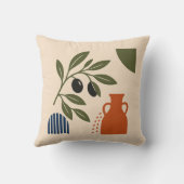 Coussin Mediterranean Terracotta Amphora Olive Cushion (Verso)