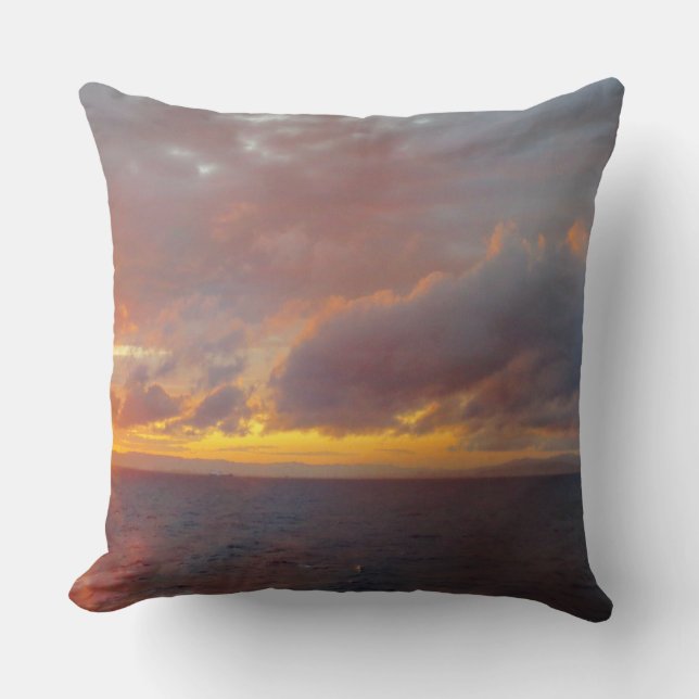 Coussin méditerranéen de coucher du soleil (Recto)