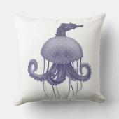 Coussin MÉDUSE hippocampe BLEU (Verso)