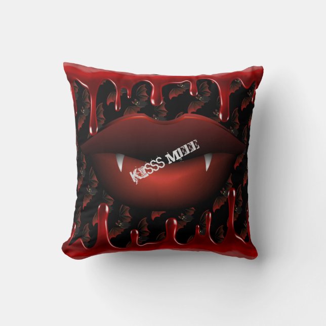 Coussin Meee Kisss éffrayant (Recto)