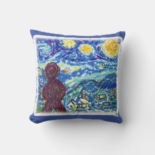 Coussin Meeple Starry Night Board Jeu Style Art