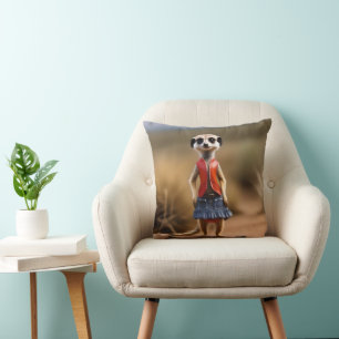 Coussin Meerkat Adolescent En Jupe Et Veste,