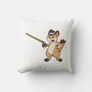 Coussin Meerkat avec Casquette et bâton de marche