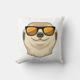 Coussin Meerkat avec lunettes de soleil