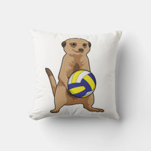 Coussin Meerkat avec volleyball