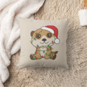 Coussin Meerkat Noël Animaux d'hiver Vacances Meerkats (Couverture)