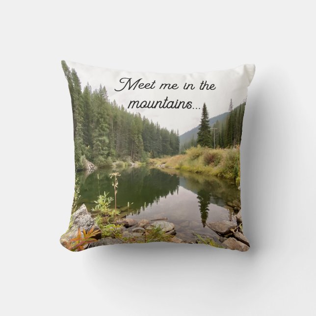 Coussin Meet Me in the Mountains Decorative Pillow (Recto)