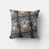Coussin Méfiez-vous des faux alphas Peinture d'Alfred Fox (Recto)