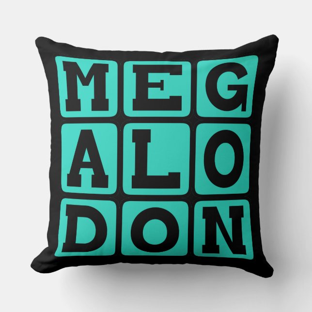 Coussin Mégalodon, espèce éteinte de requin (Recto)