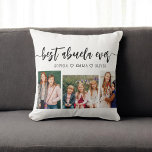 Coussin Meilleur Abuela Ever - Collage photo pour petits e<br><div class="desc">Célébrez votre Abuela avec le Meilleur Abuela Ever Grandchildren Photo Collage Jeter Pillow. Ce gardien personnalisé présente un collage magnifiquement arrangé de photos chères, capturant des moments spéciaux avec ses petits-enfants. Conçu avec des matériaux de qualité, il ajoute une touche de design et de sentimentalité à tout espace, parfait pour...</div>