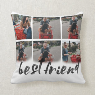 Coussin meilleur ami cadeau 6 photo-collage script personn