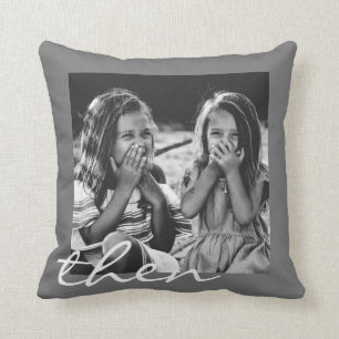 Coussin Meilleur ami maintenant et puis cadeau photo