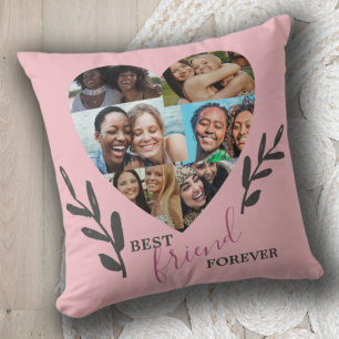 Coussin Meilleur Ami Pour Jamais Coeur Photo Collage Citat