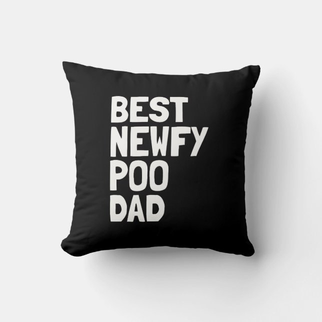 Coussin Meilleur cadeau Newfypoo Papa Chien (Recto)