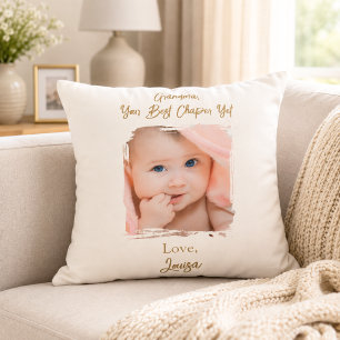 Coussin Meilleur chapitre de grand-mère photo petit-enfant