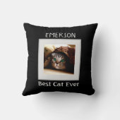 Coussin Meilleur chat Jamais Personnalisé Animaux de compa (Verso)