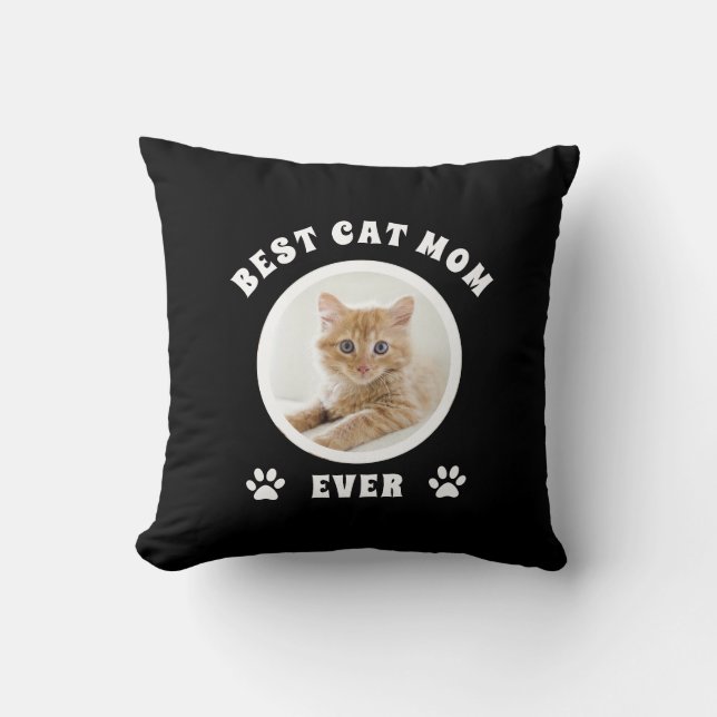 Coussin Meilleur Chat Maman Toujours Personnalisé Photo Pe (Recto)
