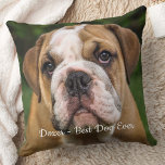 Coussin Meilleur Chien Jamais Moderne Personnalisé Photo A<br><div class="desc">Fêtez votre compagnon de canine bien-aimé avec notre Coussin photo pour animaux de compagnie personnalisé, un hommage sincère parfait pour les amoureux de les chiens. Que vous soyez en train de commémorer un animal de compagnie chéri qui a traversé le pont de l'arc-en-ciel ou que vous souhaitiez simplement mettre en...</div>