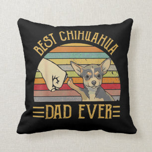Coussin Meilleur Chihuahua Papa Jamais Rétro Vintage