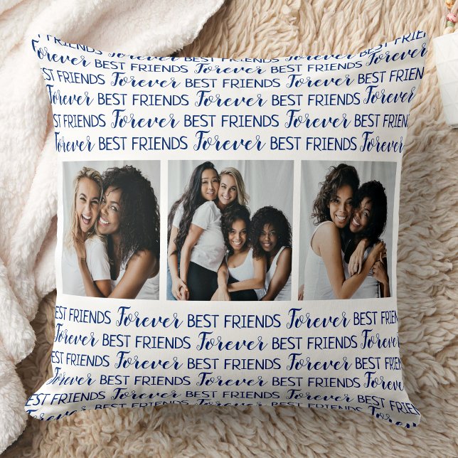 Coussin Meilleur Collage photo des amis pour toujours (Créateur téléchargé)